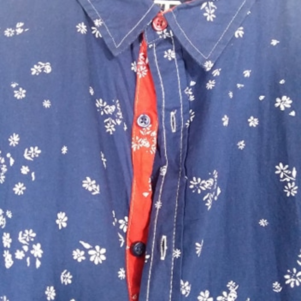 Tranquility & Mayhem Button Down Blue Shirt - image 6